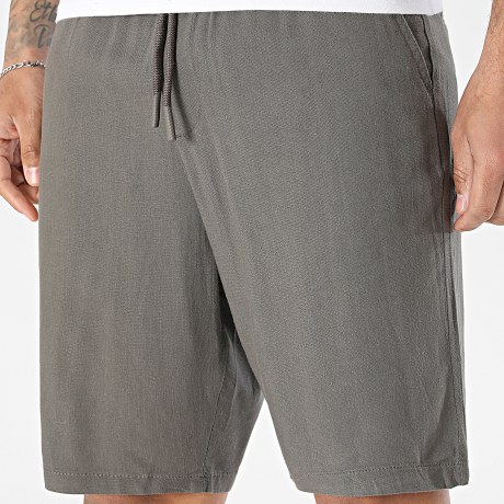 KZR - Pantalón Corto efecto lino 208 Gris Antracita