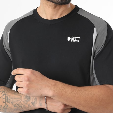 Comme Des Loups - T-Shirt Wave Preto Cinzento Antracite