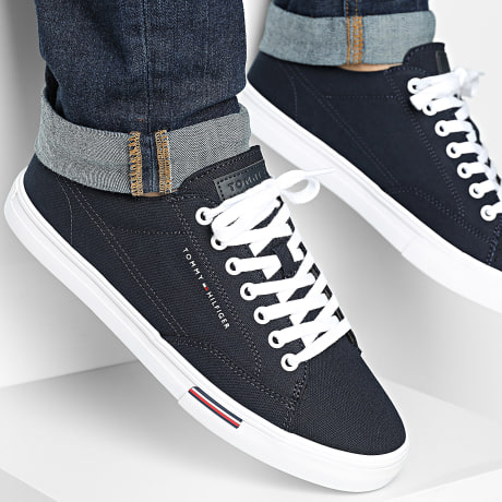 Tommy Hilfiger - Zapatillas Vulc Core Rwb Cordón Largo CVS 5813 Cielo Desierto