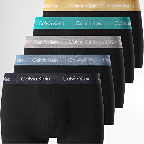 Calvin Klein - Pack of 5 Boxers NB2734A Black Blue Yellow Brown