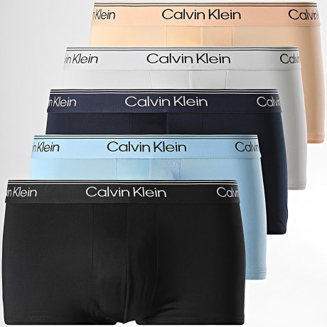 Calvin Klein - Pack of 5 Boxers NB4412 Black Grey Light Blue Navy Orange