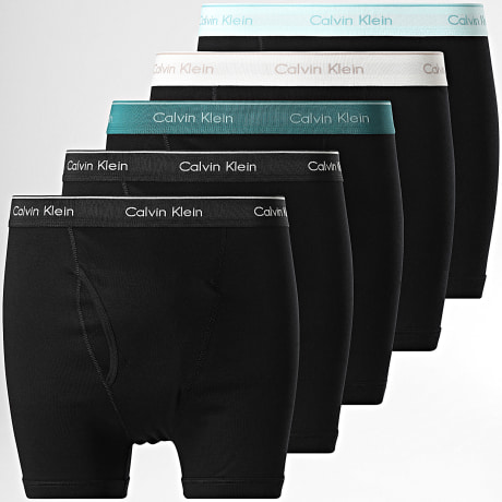 Calvin Klein - Pack of 5 Boxers NB1429 Black Beige Blue Green