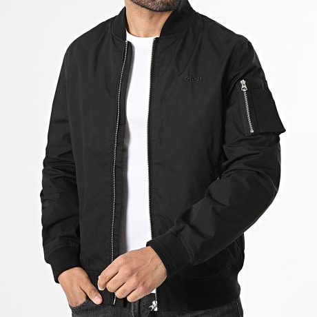 Schott NYC - Jacket Bomber Zipped Cabers Black