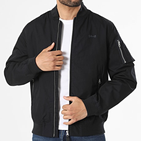 Schott NYC - Bomber Jacket Zipped Cabers Dark Navy