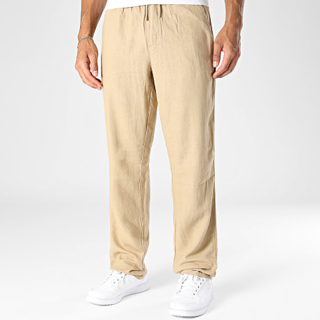 Blend - Pantalon Chino Malvin Linen 20720265 Beige Foncé