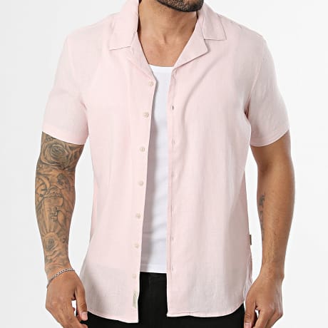 Blend - Chemise Manches Courtes Bobby Linen Cuba 20720227 Rose