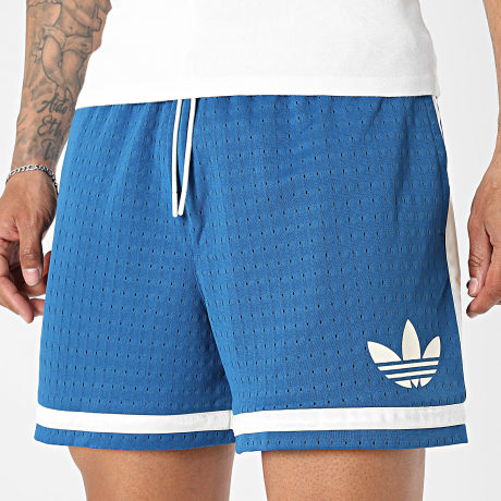 Adidas Originals - Short Jogging Warp Knit KB6154 Bleu Marine Beige Clair