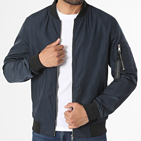 Kymaxx - Chaqueta Bomber Azul Marino
