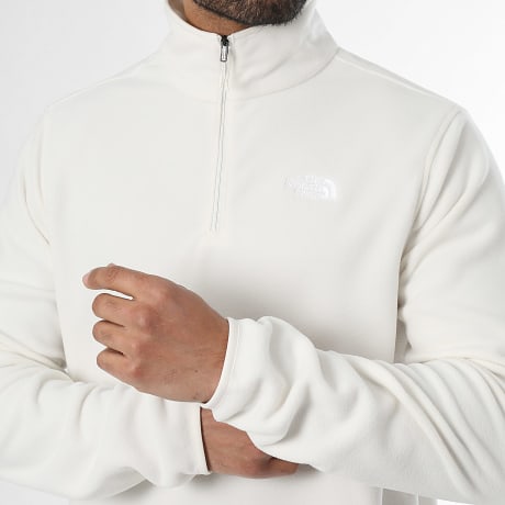 The North Face - Felpa Polare Collo con Zip Glacier Fleece A8D0Q Beige Chiaro