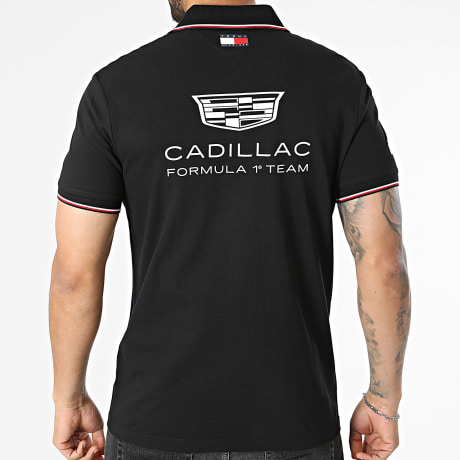 Tommy Hilfiger - Polo Manches Courtes A Bandes Cadillac F1 Replica 0072 Noir