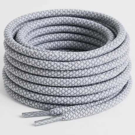 Classic Series - Round Reflective Shoelaces White Reflective Grey 120cm