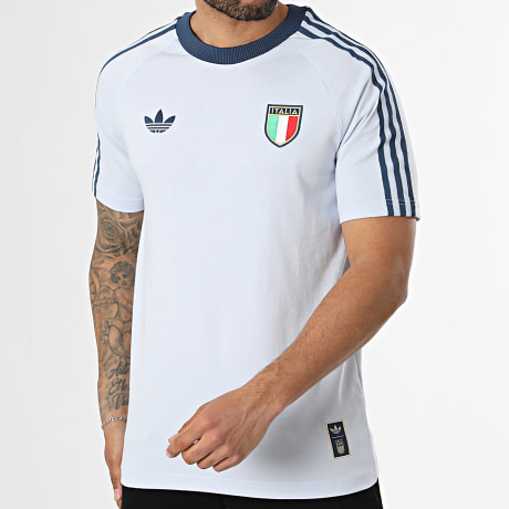 Adidas Originals - Camiseta 3 Rayas Italia Originals JY9624 Azul Claro