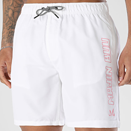 Dragon Ball Z - Pantalón Corto De Baño Outline Buu Blanco Rosa