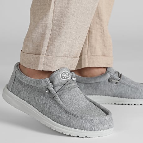Hey Dude - Mocassins Wally Stretch Jersey Cinza