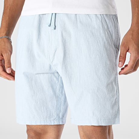 Teddy Smith - Short Chino Linnen 10417230D Lichtblauw Gemêleerd