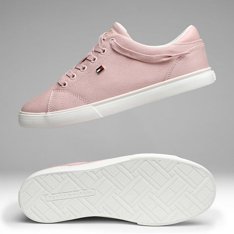 Tommy Hilfiger - Zapatillas Mujer Low Profile Vulc Canvas 9102 Foggy Pink
