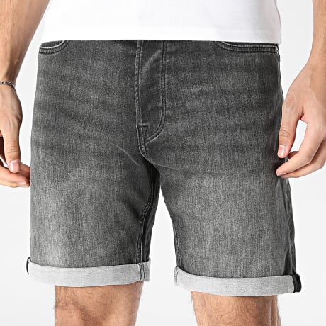 Jack And Jones - Short Jean Rick Icon I.K. Noir Gris Chiné