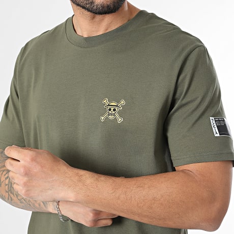 One Piece - Tee Shirt Oversize Patch Or Vert Kaki