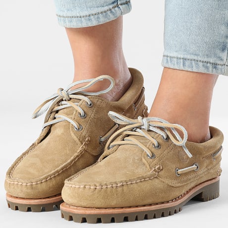 Timberland - Zapatos Náuticos Mujer Authentic A2GNV Beige Medio Ante