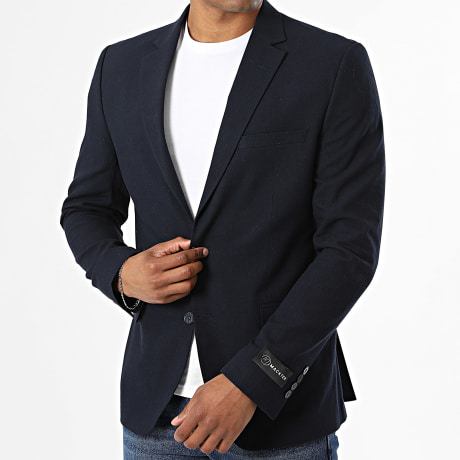 Mackten - Jack Blazer Slim Leinen Marineblau