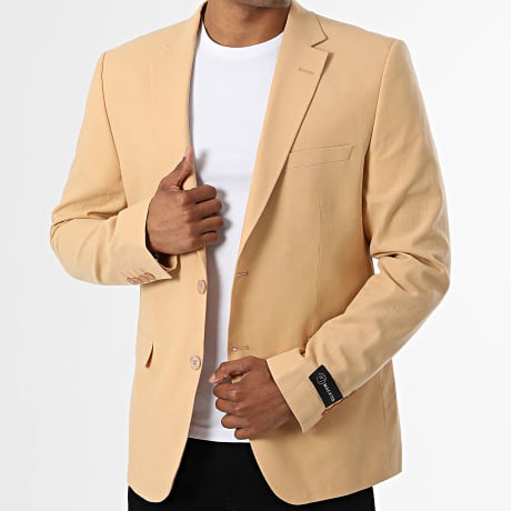 Mackten - Jack Blazer Slim Leinen Hellcamel