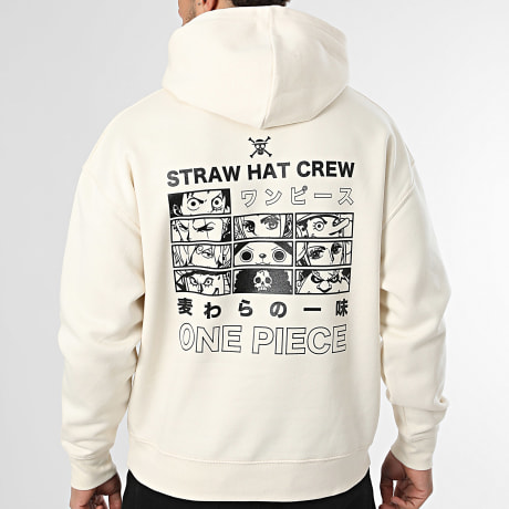 One Piece - Sudadera con Capucha Relaxed Fineline Beige