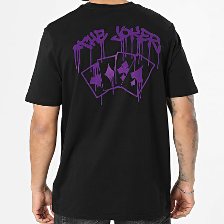 The Joker - T-Shirt Oversize Cards Violet Velvet Joker Nero