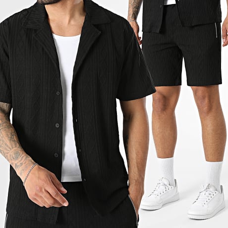 MTX - Set Hemd Kurzarm und Jogging-Short 078 Schwarz