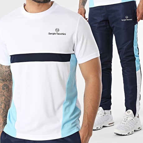 Sergio Tacchini - Conjunto de chándal Granada 41459 41461 Azul Marino Blanco Azul Claro