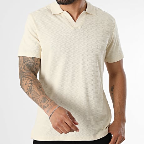 Blend - Polo Manches Courtes Texturé Swin 20720888 Beige