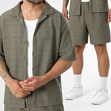 MTX - Set Kurzarmhemd Und Jogging-Short 138 Grün Khaki