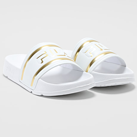 Classic Series - Slippers Dames Morro Bay Logo Slipper FFW0102 Wit Goud
