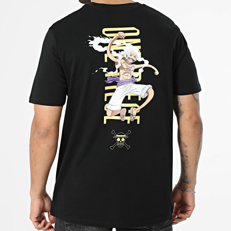 One Piece - Tee Shirt Oversize Vertical Luffy Noir
