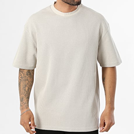 Hugo Azul - Camiseta Oversize Texturizada Nuwaffle 50534434 Beige