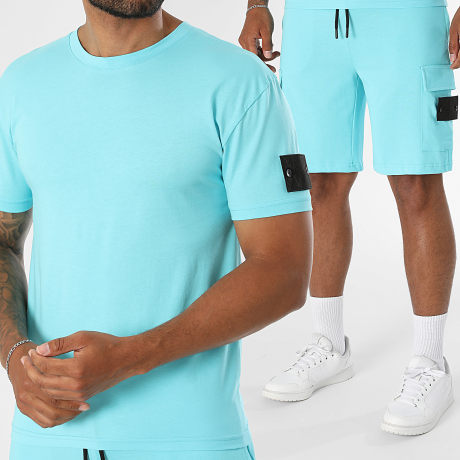 Classic Series - Co-ord Set T-Shirt En Casual Short Patch 4229 Turquoise