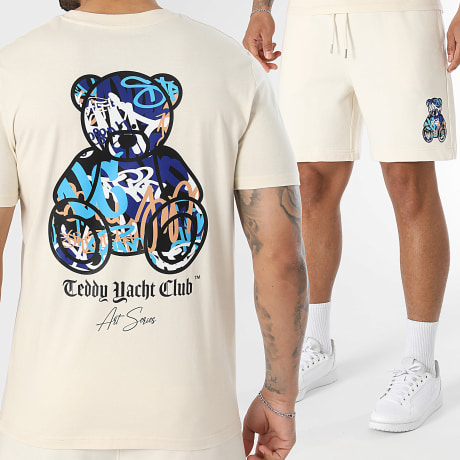 Teddy Yacht Club - Conjunto camiseta y pantalón corto de chándal Art Series Blue beige