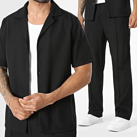 Uniplay - Conjunto Camisa de Manga Corta y Pantalón Elegante 222 Negro