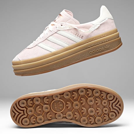 Adidas Originals - Zapatillas Mujer Gazelle Bold W IH4209 Rosa Arenoso Mel Blanco Off