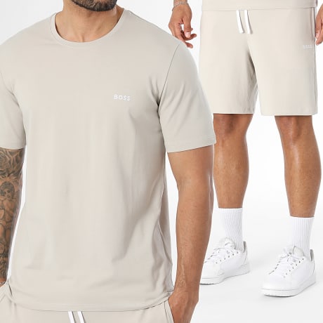BOSS - Conjunto Camiseta Y Pantalón Corto de chándal Mix And Match 50515312 50515314 Beige