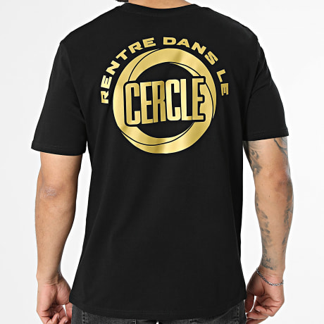 Affranchis Music - Tee Shirt Oversize Large Rentre Dans Le Cercle Noir Or