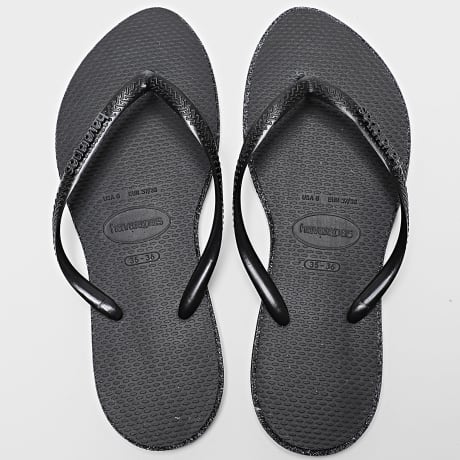 Havaianas - Chanclas Mujer Point Glitter Negro Brillantes