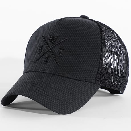 Watts - Casquette Trucker Tribe Noir Gris Anthracite