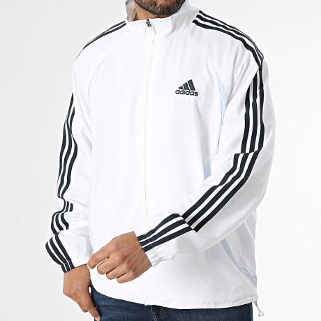 Adidas Performance - Chaqueta Cremallera Con Bandas Teamgeist KD5857 Blanco