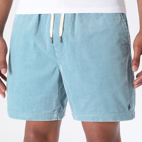 Polo Ralph Lauren - Pantalón Corto Chino Terciopelo Canalé Original Player Azul Claro