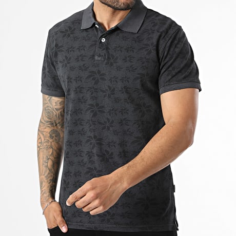 Blend - Polo Manches Courtes Frisco 20720635 Gris Anthracite