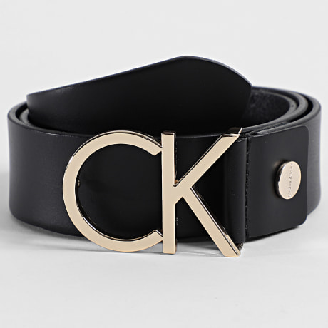 Calvin Klein - Cinto Mulher CK ADJ Logo 2141 Preto Dourado