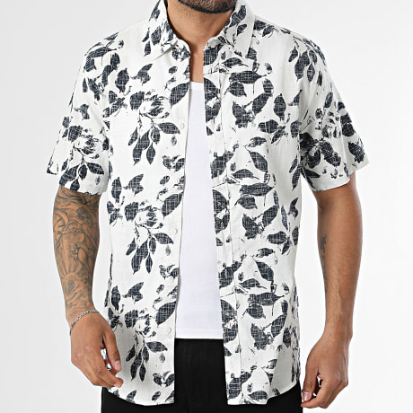 Tiffosi - Chemise Manches Courtes Kody 10065566 Blanc Bleu Marine