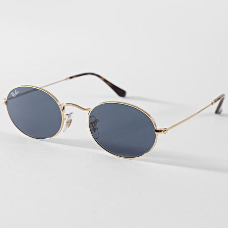Ray-Ban - Occhiali da Sole Ovali 0RB3547N-001-R5 Oro Blu