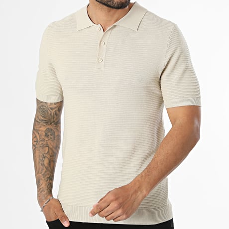 Frilivin - Kurzärmeliges Poloshirt Mesh 679 Beige