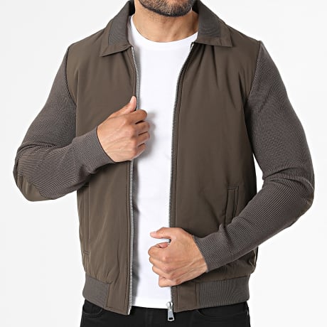 Frilivin - Chaqueta con cremallera M89 Marrón